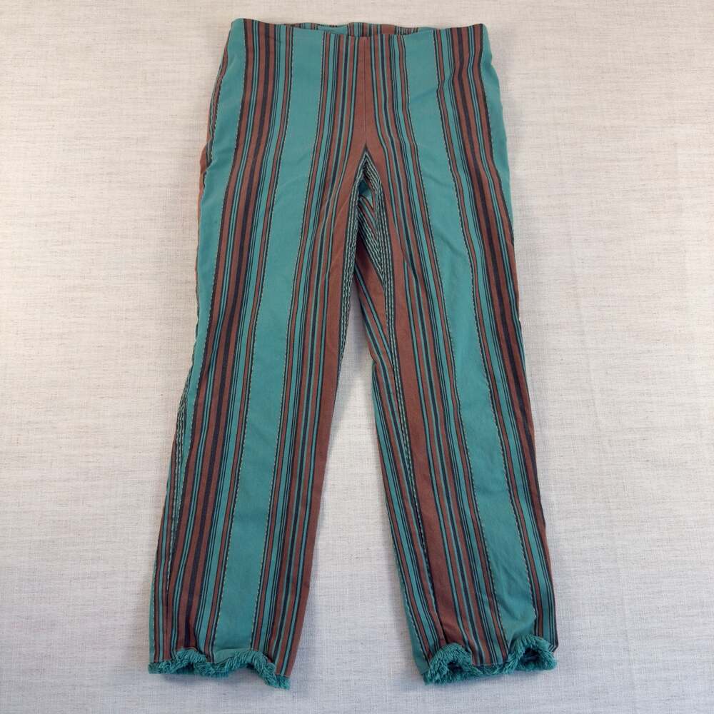 ATTYRE New York Striped Fringed Hem Pants Size 10